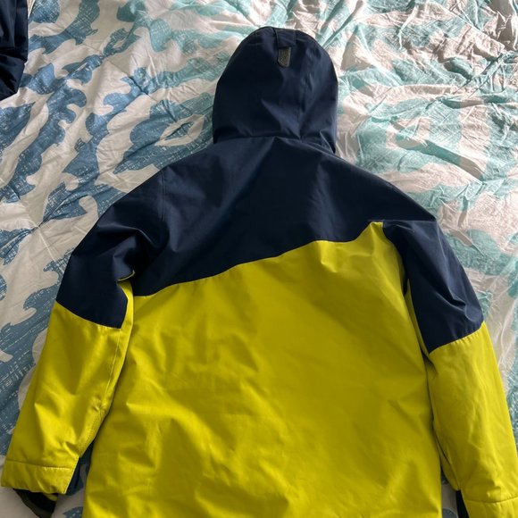 Lands End Kids Squall Grow Along Size (8) Navy and Yellow Winter Coat - Picture 3 of 8